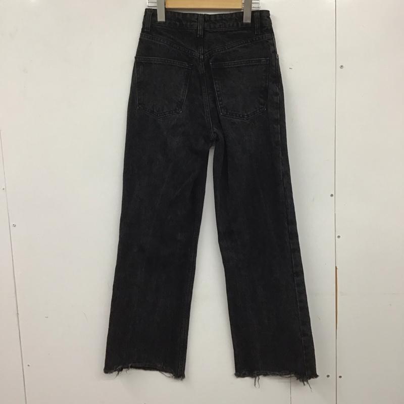 ザラ ZARA パンツ デニム、ジーンズ 36 無地 黒 / ブラック /  レディース USED 古着 中古 10139421