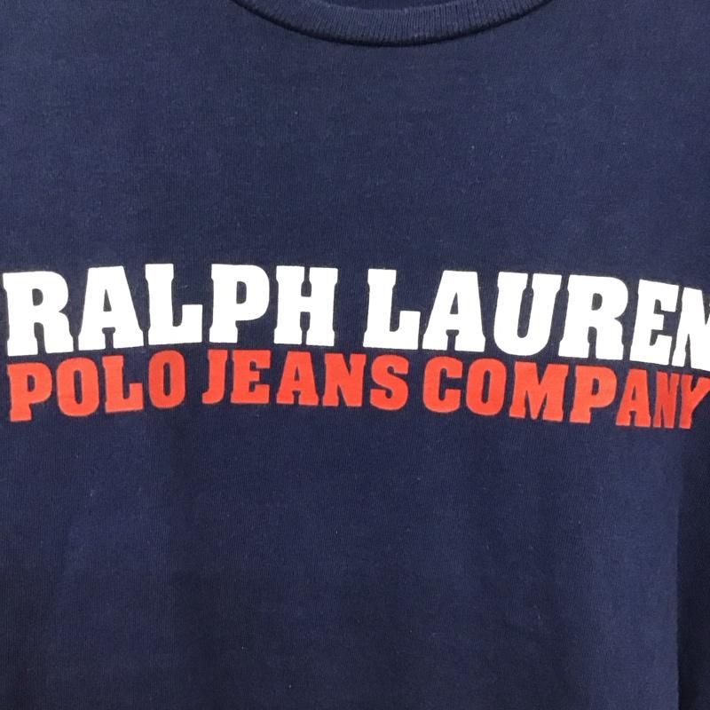 ポロジーンズ Polo Jeans Co. Tシャツ 半袖 半袖カットソー プリントTシャツ クルーネックカットソー L ロゴ、文字 青 / ブルー /  メンズ USED 古着 中古 10132308