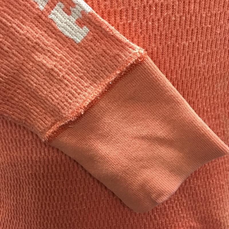 フラットヘッド FLATHEAD カットソー 長袖 長袖カットソー クルーネックカットソー ロングスリーブカットソー プリントTシャツ 40 ロゴ、文字 橙 / オレンジ /  メンズ USED 古着 中古 10115229