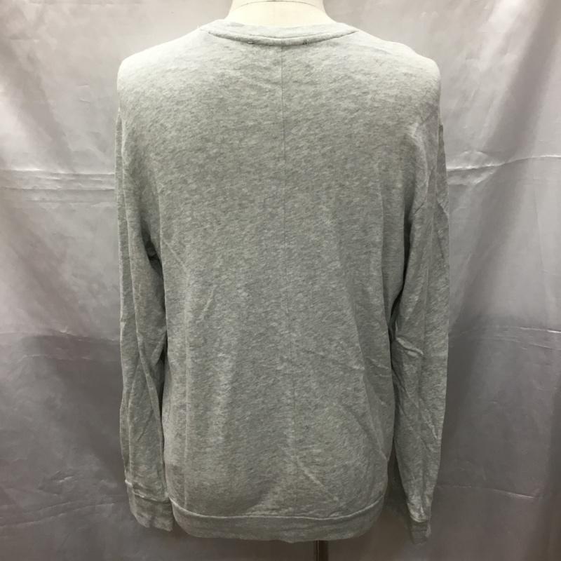 ディーゼル DIESEL カットソー 長袖 長袖カットソー クルーネックカットソー ロングスリーブカットソー L ロゴ、文字 灰 / グレー /  メンズ USED 古着 中古 10114155