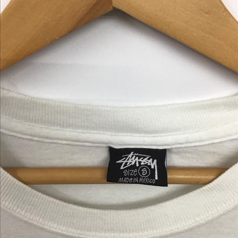 ステューシー STUSSY Tシャツ 半袖 半袖カットソー プリントTシャツ クルーネックカットソー S プリント 白 / ホワイト /  メンズ USED 古着 中古 10136245