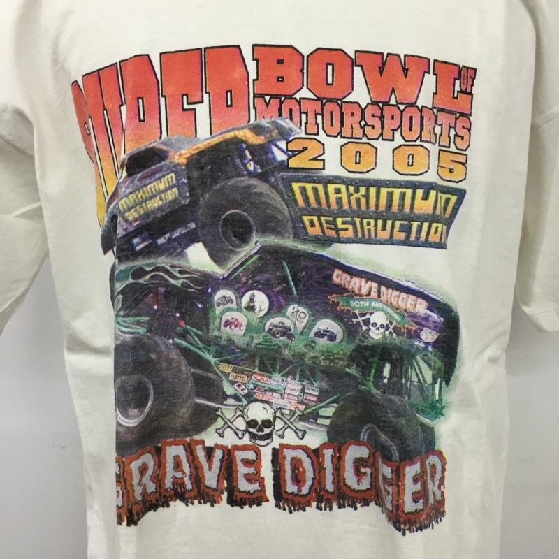 古着 USED Tシャツ 半袖 半袖カットソー プリントTシャツ クルーネックカットソー 古着 XL プリント 白 / ホワイト /  メンズ USED 古着 中古 10120813