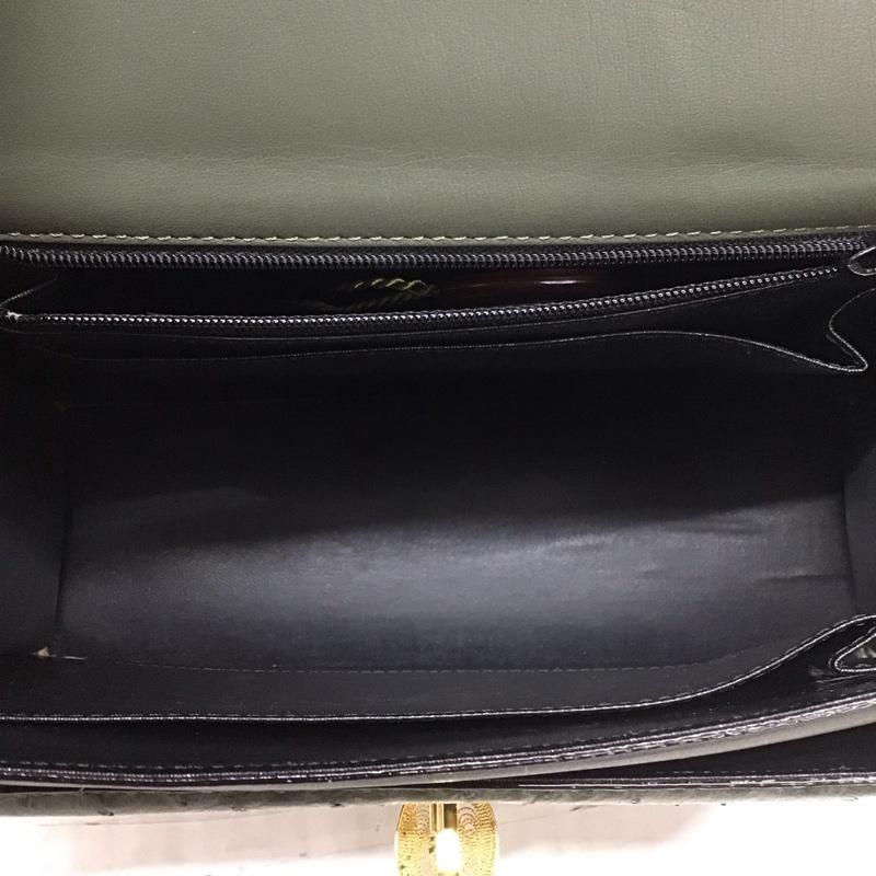 古着 USED ハンドバッグ ハンドバッグ 皮革 無地 カーキ / カーキ /  レディース USED 古着 中古 10112181