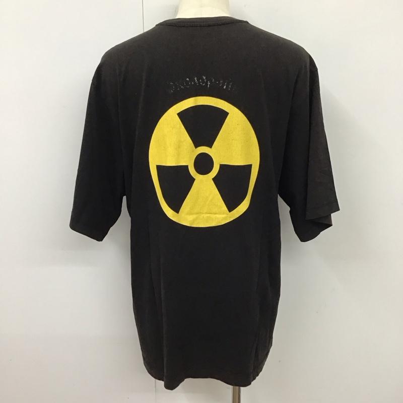 ゴーシャラブチンスキー Gosha Rubchinskiy Tシャツ 半袖 半袖カットソー プリントTシャツ クルーネックカットソー rowa py64nhcknn S ロゴ、文字 黒 / ブラック /  メンズ USED 古着 中古 10119010