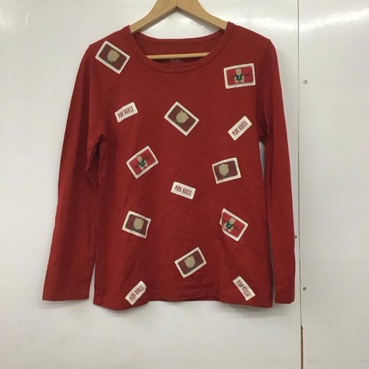 ピンクハウス PINK HOUSE Tシャツ 長袖 L 無地 赤 / レッド /  レディース USED 古着 中古 10143386