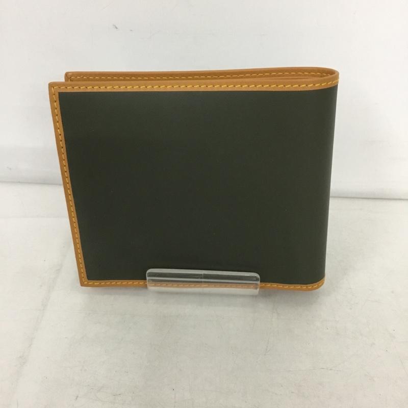 ハンティングワールド Hunting World 財布 二つ折り 箱有 ワンポイント カーキ / カーキ / X 茶 / ブラウン /  メンズ USED 古着 中古 10136339