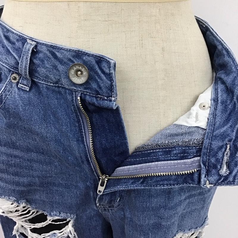 ジーナシス JEANASIS パンツ デニム、ジーンズ JS050715AA クラッシュデニム S ダメージ加工 青 / ブルー /  レディース USED 古着 中古 10120021