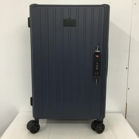 アンドフラット &.FLAT スーツケース、トランク スーツケース、トランク FL14-4-00002 折りたたみ ハードキャリーバッグ キャリーケース 箱有 ロゴ、文字 紺 / ネイビー /  メンズ USED 古着 中古 10137511