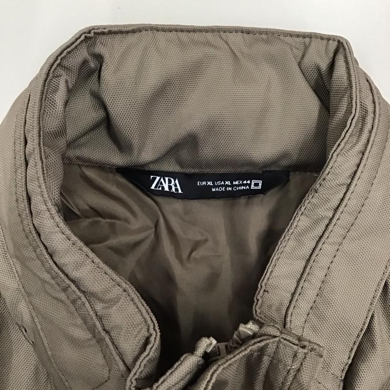 ザラ ZARA ジャケット、上着 ジャンパー、ブルゾン ジップアップジャケット ジャンパー ジャケット カジュアルジャケット アウター XL 無地 ベージュ / ベージュ /  メンズ USED 古着 中古 10118383
