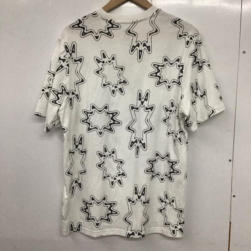 アディダス adidas Tシャツ 半袖 半袖カットソー プリントTシャツ クルーネックカットソー M プリント 白 / ホワイト /  メンズ USED 古着 中古 10133702