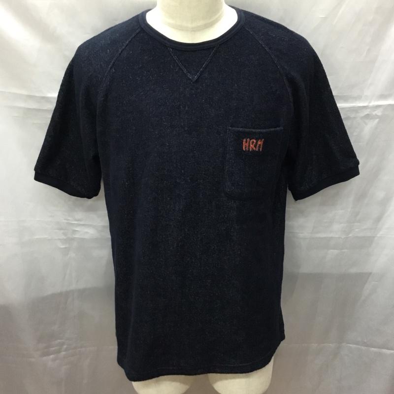 ハリウッドランチマーケット HOLLYWOOD RANCH MARKET カットソー 半袖 L 無地 紺 / ネイビー /  メンズ USED 古着 中古 10113473