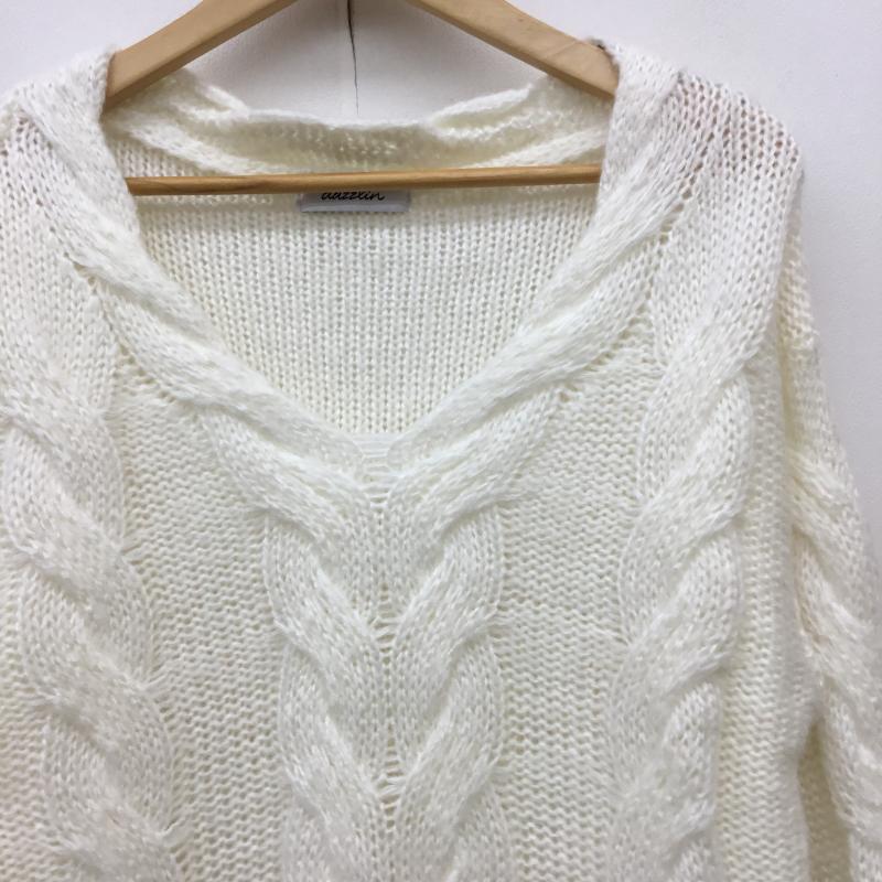 ダズリン dazzlin ニット、セーター 長袖 M  白 / ホワイト /  レディース USED 古着 中古 10139809