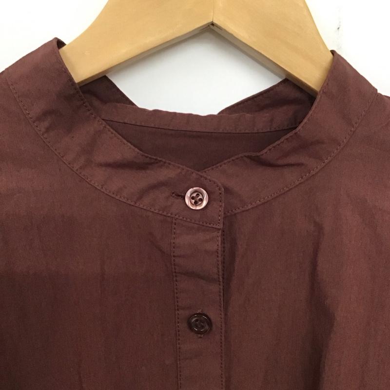 ローリーズファーム LOWRYS FARM シャツ、ブラウス 七分袖 FREE 無地 茶 / ブラウン /  レディース USED 古着 中古 10137196