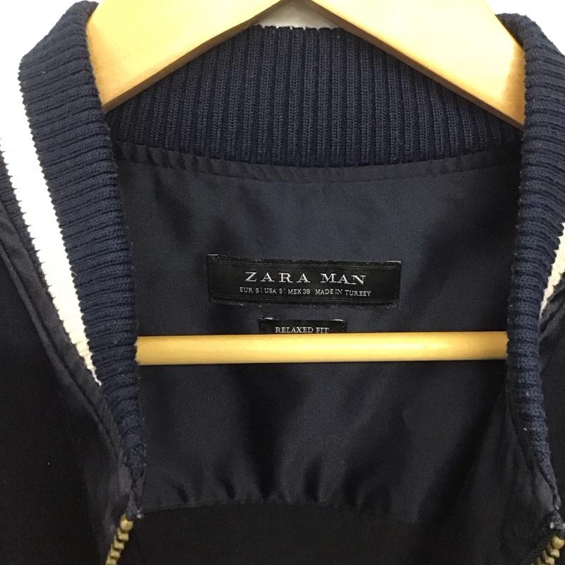 ザラメン ZARA MAN ジャケット、上着 ジャンパー、ブルゾン ジップアップジャケット スカジャン アウター S 刺繍 紺 / ネイビー /  メンズ USED 古着 中古 10141509