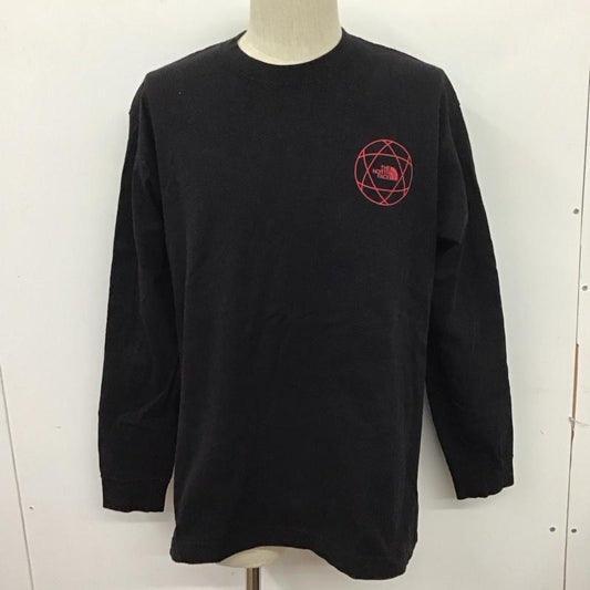 ザノースフェイス THE NORTH FACE カットソー 長袖 nt82034 長袖Tシャツ プリントTシャツ クルーネック M ロゴ、文字 黒 / ブラック /  メンズ USED 古着 中古 10124879