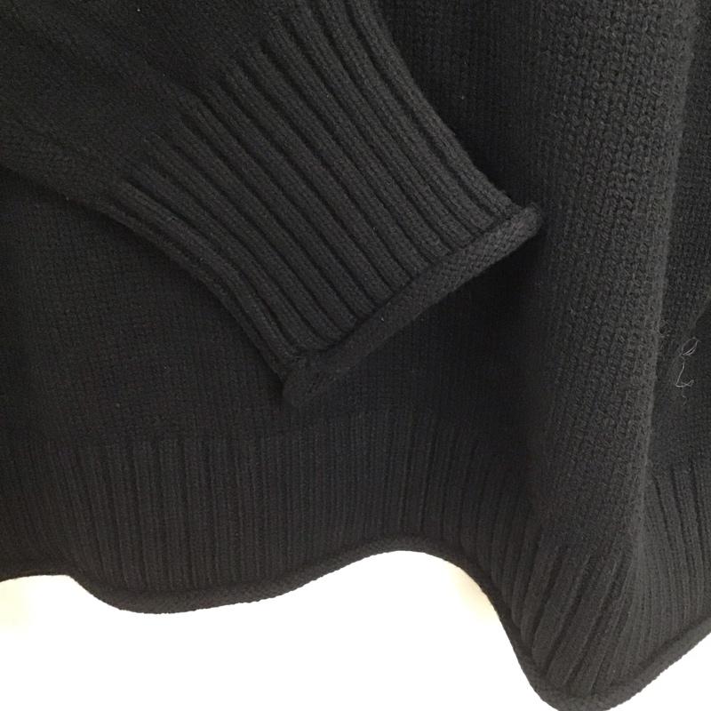 ローリーズファーム LOWRYS FARM ニット、セーター 長袖 長袖ニットカットソー クルーネック セーター FREE 無地 黒 / ブラック /  レディース USED 古着 中古 10146693