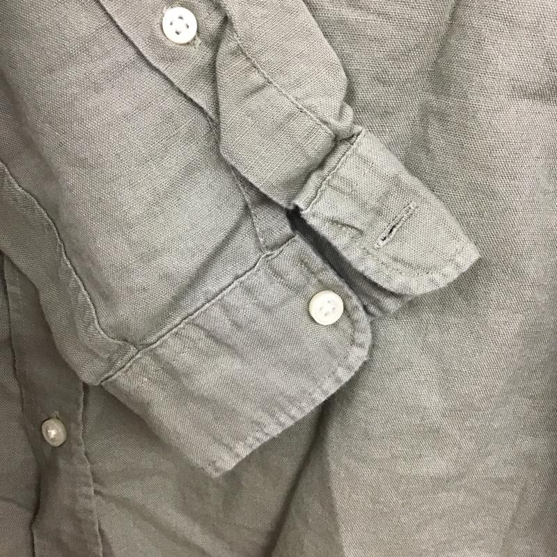 ザラ ZARA シャツ、ブラウス 長袖 長袖シャツ 無地シャツ ノーカラーシャツ M 無地 カーキ / カーキ /  メンズ USED 古着 中古 10131004