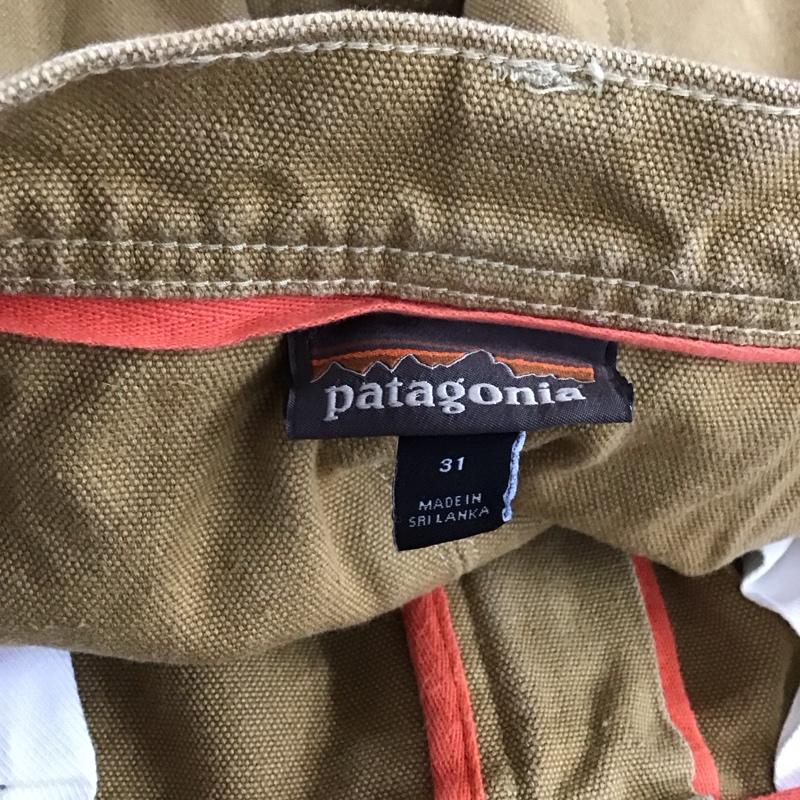 パタゴニア patagonia パンツ デニム、ジーンズ デニムパンツ スリムパンツ カジュアルパンツ 31インチ ロゴ、文字 ベージュ / ベージュ /  メンズ USED 古着 中古 10145336