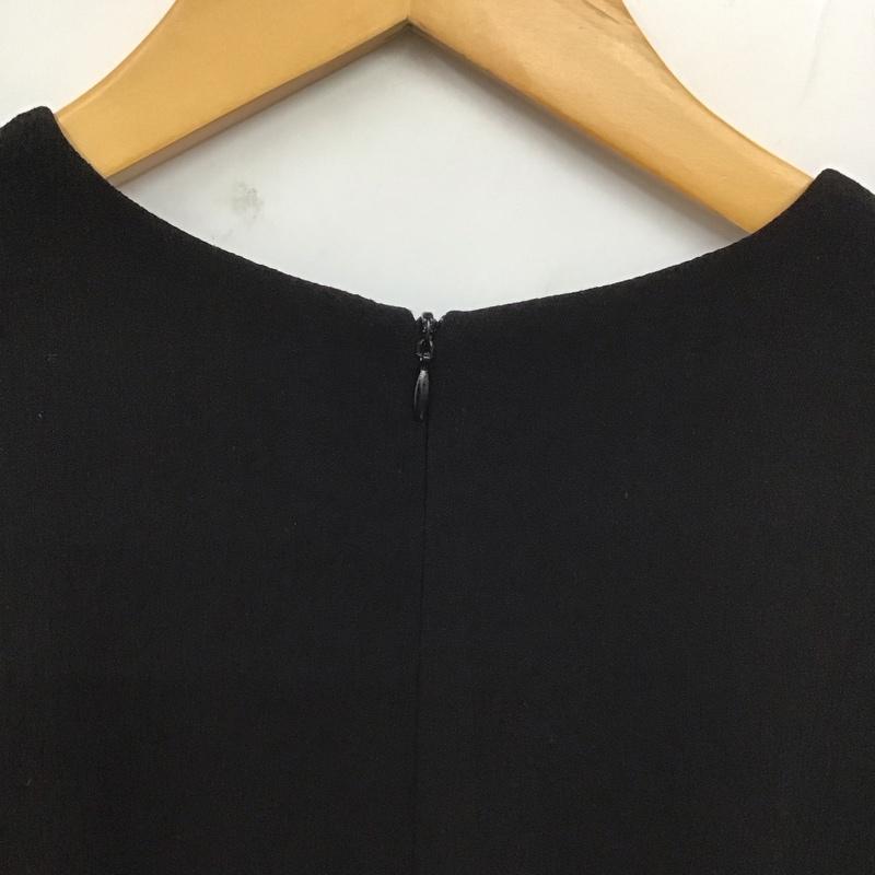 ザラベーシック ZARA BASIC ワンピース ひざ丈スカート M 無地 黒 / ブラック /  レディース USED 古着 中古 10129591