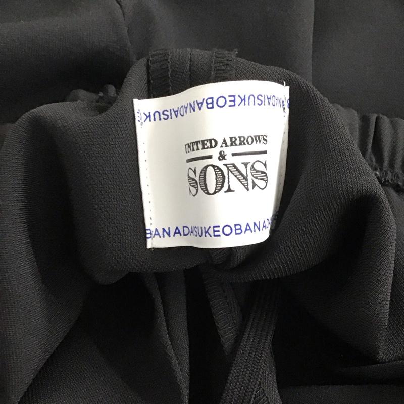 ユナイテッドアローズアンドサンズ UNITED ARROWS & SONS パンツ スラックス スラックスパンツ ワイドパンツ カジュアルパンツ M 無地 黒 / ブラック /  レディース USED 古着 中古 10147206