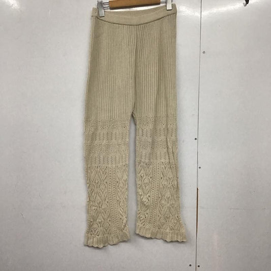 チャオパニック CIAOPANIC ボトムス ボトムス tyz1001502a0004 透かし編みイージーパンツ ワイドパンツ ONE SIZE 無地 ベージュ / ベージュ /  レディース USED 古着 中古 10143792