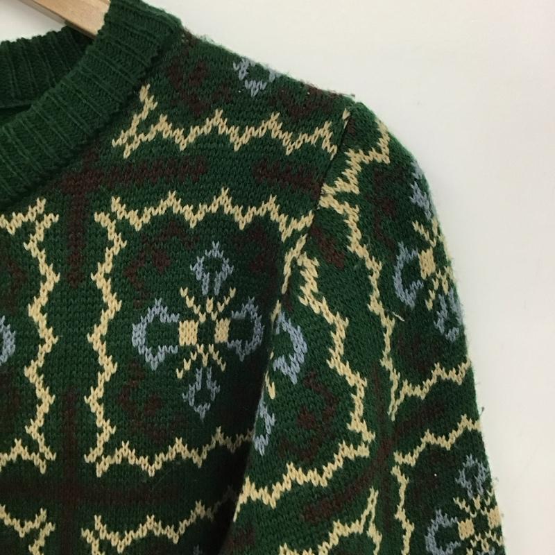 エヘカソポ ehka sopo カーディガン 長袖 1606325 クルーネック FREE 総柄 マルチカラー / マルチカラー /  レディース USED 古着 中古 10147176