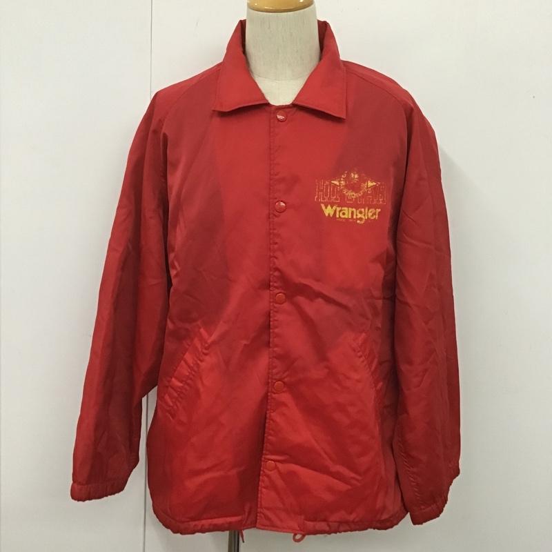 ラングラー Wrangler ジャケット、上着 ジャケット、ブレザー ナイロンジャケット アウター カラージャケット 前ボタン 古着 L プリント 赤 / レッド /  メンズ USED 古着 中古 10106242