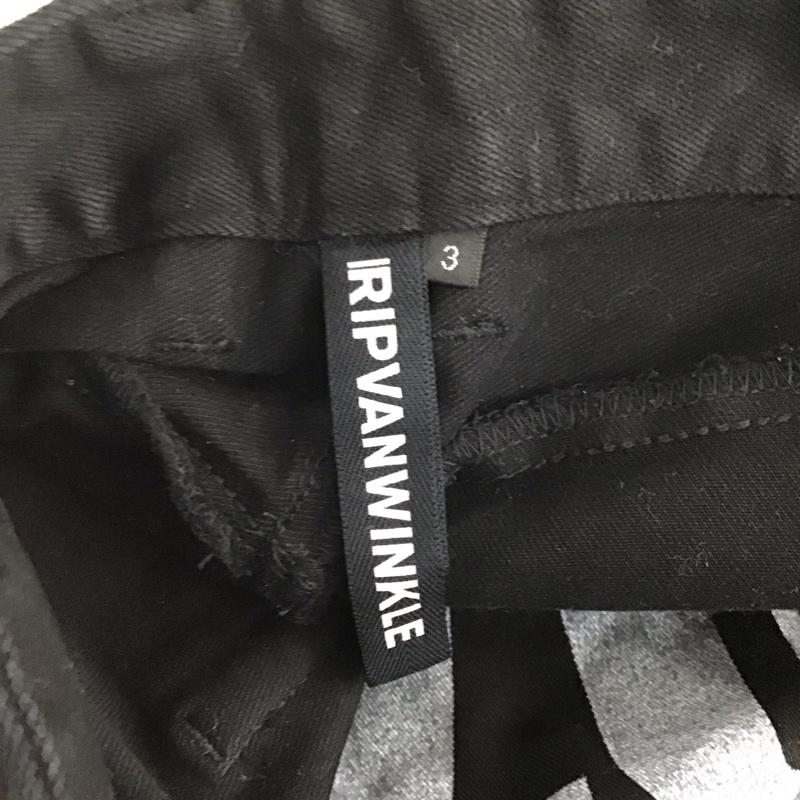 リップヴァンウィンクル ripvanwinkle パンツ デニム、ジーンズ カジュアルジーンズ スリムパンツ ストレッチパンツ 3 無地 黒 / ブラック /  メンズ USED 古着 中古 10144811