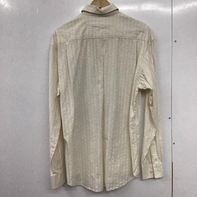 ラコステ LACOSTE シャツ、ブラウス 長袖 長袖シャツ ボタンダウンシャツ カラーシャツ 40 ロゴ、文字 ベージュ / ベージュ /  メンズ USED 古着 中古 10133241