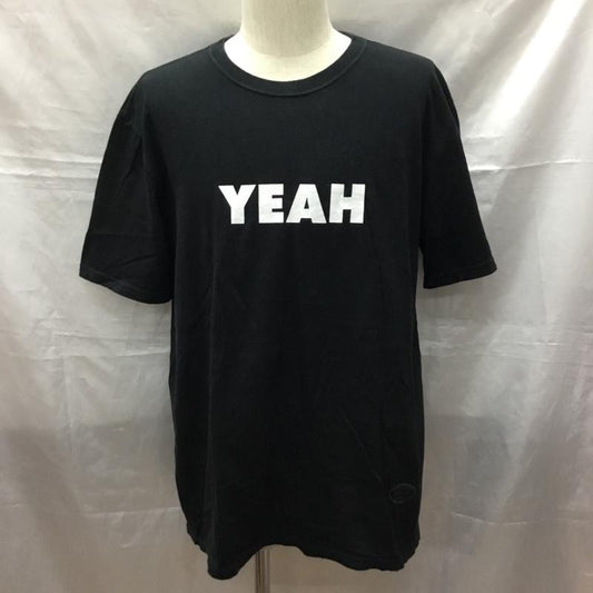 タンタン TANG TANG Tシャツ 半袖 半袖カットソー プリントTシャツ クルーネックカットソー XL ロゴ、文字 黒 / ブラック /  メンズ USED 古着 中古 10116237