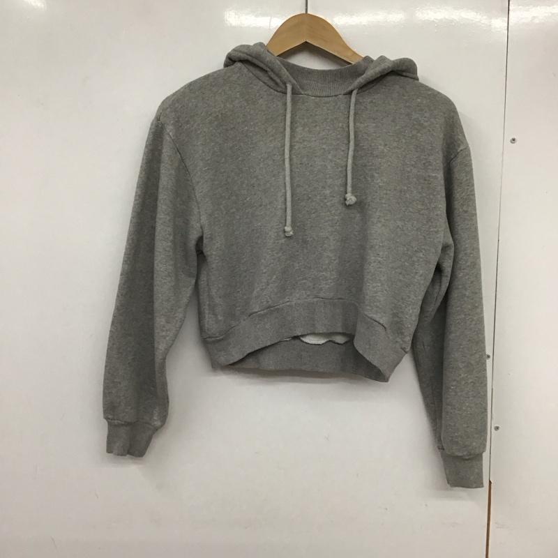 ザラ ZARA パーカー 長袖 M 無地 灰 / グレー /  レディース USED 古着 中古 10132766