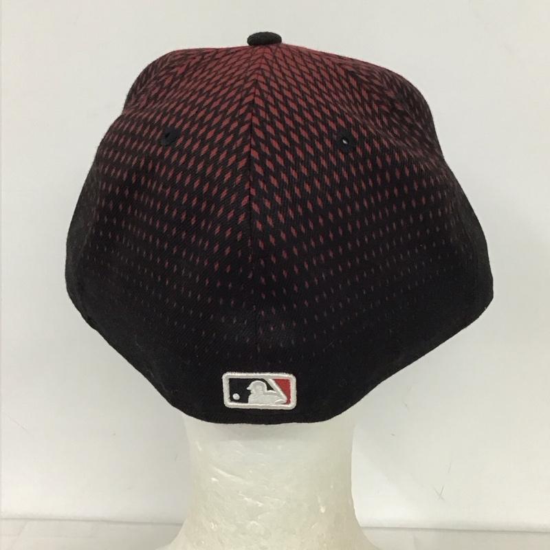 ニューエラ NEW ERA 帽子 キャップ 59FIFTY MLB ロゴ、文字 黒 / ブラック / X 赤 / レッド /  メンズ USED 古着 中古 10132438