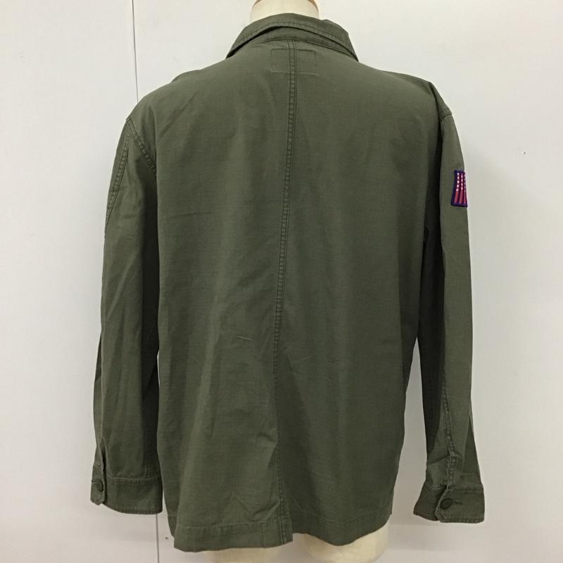 アンディフィーテッド UNDEFEATED ジャケット、上着 ジャケット、ブレザー 172076104007 ミリタリー シャツジャケット M ロゴ、文字 カーキ / カーキ /  メンズ USED 古着 中古 10114742