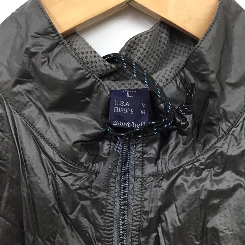 モンベル mont-bell ジャケット、上着 ジャケット、ブレザー 1106366 ナイロンジャケット ジップアップジャケット L ロゴ、文字 灰 / グレー /  メンズ USED 古着 中古 10131423