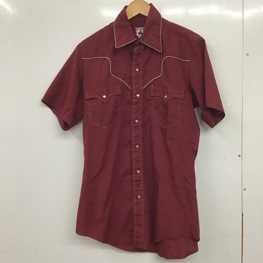 古着 USED シャツ、ブラウス 半袖 半袖シャツ 無地シャツ ポケットシャツ 無地 えんじ / ワインレッド /  メンズ USED 古着 中古 10139713