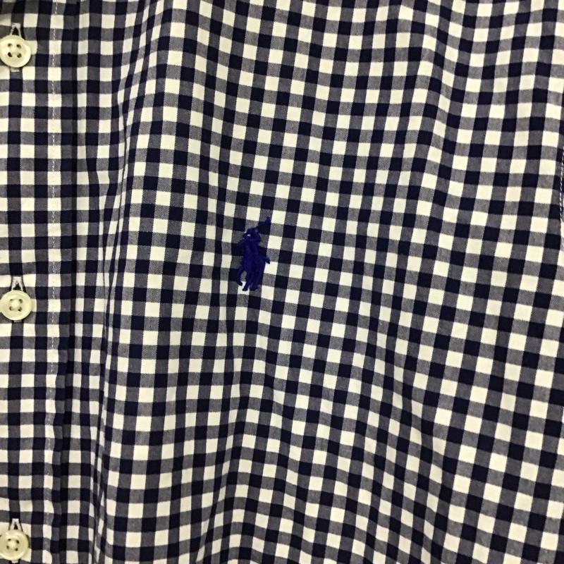 ラルフローレン RALPHLAUREN シャツ、ブラウス 長袖 長袖シャツ チェックシャツ カラーシャツ ボタンダウンシャツ M チェック 白 / ホワイト / X 青 / ブルー /  メンズ USED 古着 中古 10147595