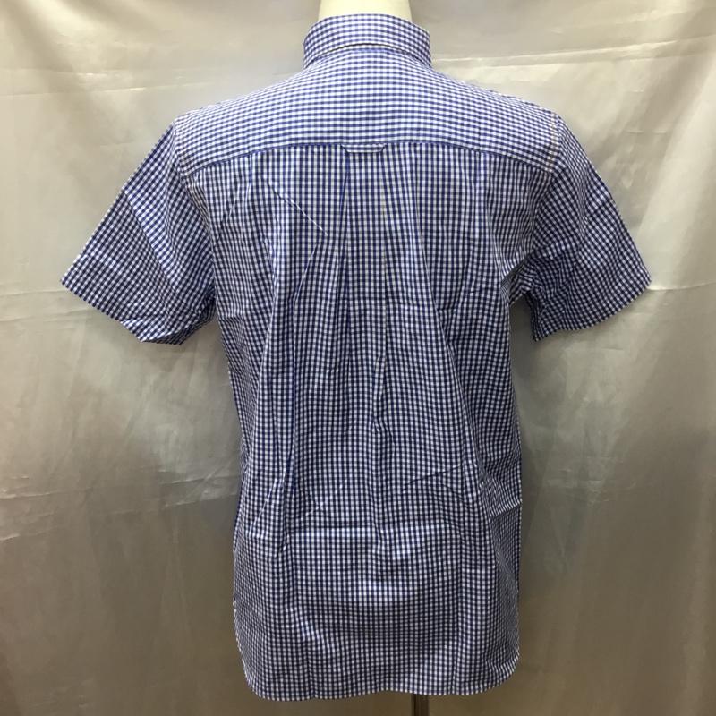 トミーヒルフィガー TOMMY HILFIGER シャツ、ブラウス 半袖 114-112402-020 ボタンダウン 胸ポケット M チェック 白 / ホワイト / X 青 / ブルー /  メンズ USED 古着 中古 10111605