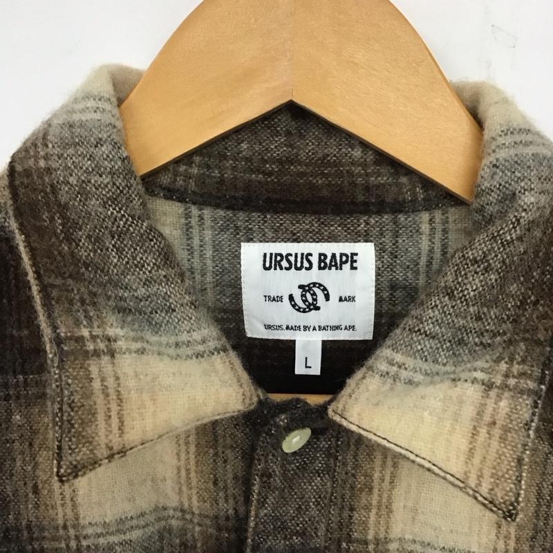 アーサスベイプ URSUS BAPE シャツ、ブラウス 長袖 長袖シャツ チェックシャツ カラーシャツ L チェック マルチカラー / マルチカラー /  メンズ USED 古着 中古 10137673