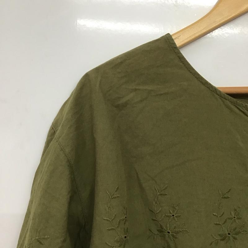 サマンサモスモス Samansa Mos2 チュニック 半袖 FREE 無地 カーキ / カーキ /  レディース USED 古着 中古 10144019