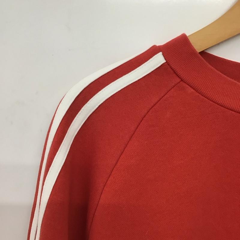 アディダス adidas トレーナー 長袖 fm3761 クルーネック スウェットトレーナー 0 ロゴ、文字 赤 / レッド /  メンズ USED 古着 中古 10145841