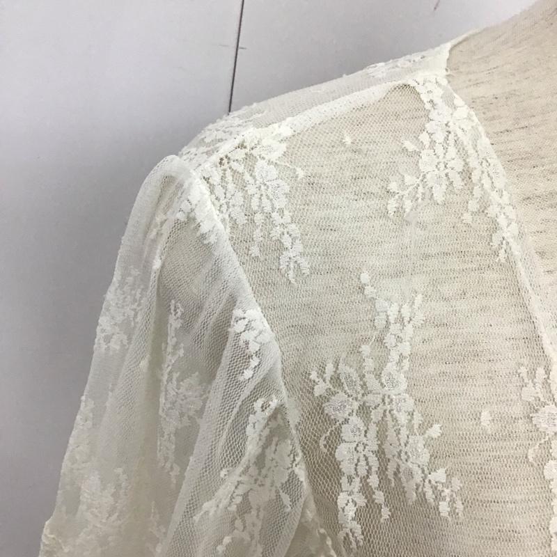 ダブルクローゼット w closet ワンピース ロングスカート 長袖ワンピース ロングワンピース フレアスカートワンピース 前開き 花柄 白 / ホワイト /  レディース USED 古着 中古 10126135