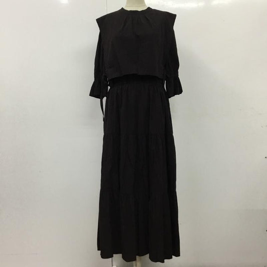 ダブルクローゼット w closet ワンピース ロングスカート 333307 ベストSET半袖ティアードワンピース 無地 チャコールグレー / チャコールグレー /  レディース USED 古着 中古 10116077