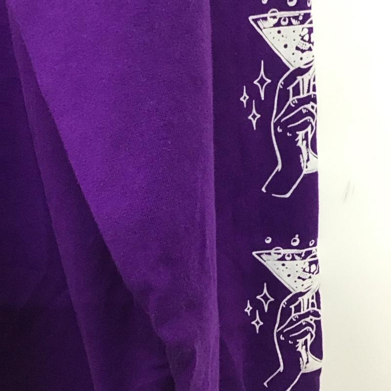 エクストララージ XLARGE カットソー 長袖 長袖カットソー プリントカットソー クルーネック M ロゴ、文字 紫 / パープル /  メンズ USED 古着 中古 10137356
