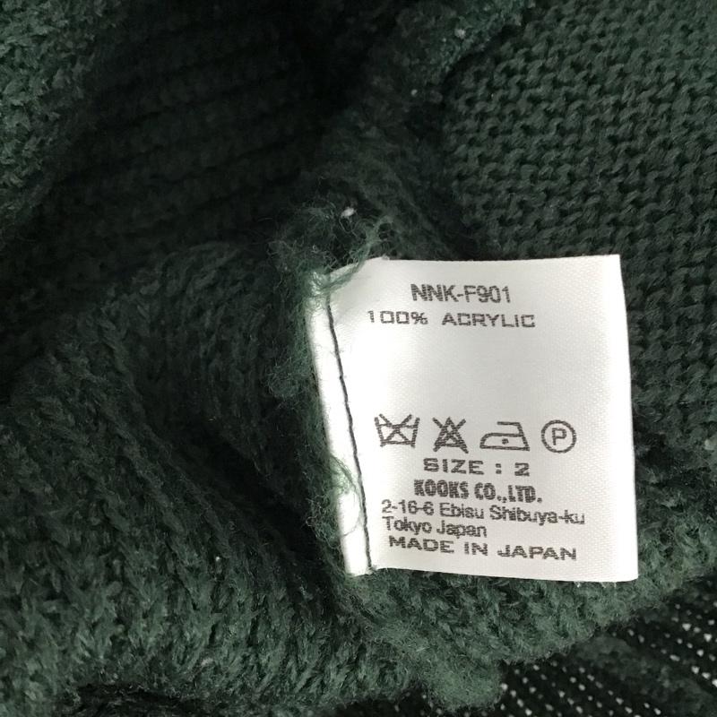 ナンバーナイン NUMBER (N)INE カーディガン 長袖 nnk-f901 カーディガン 長袖ニットカーディガン 前ボタン 2 無地 緑 / グリーン /  メンズ USED 古着 中古 10137105