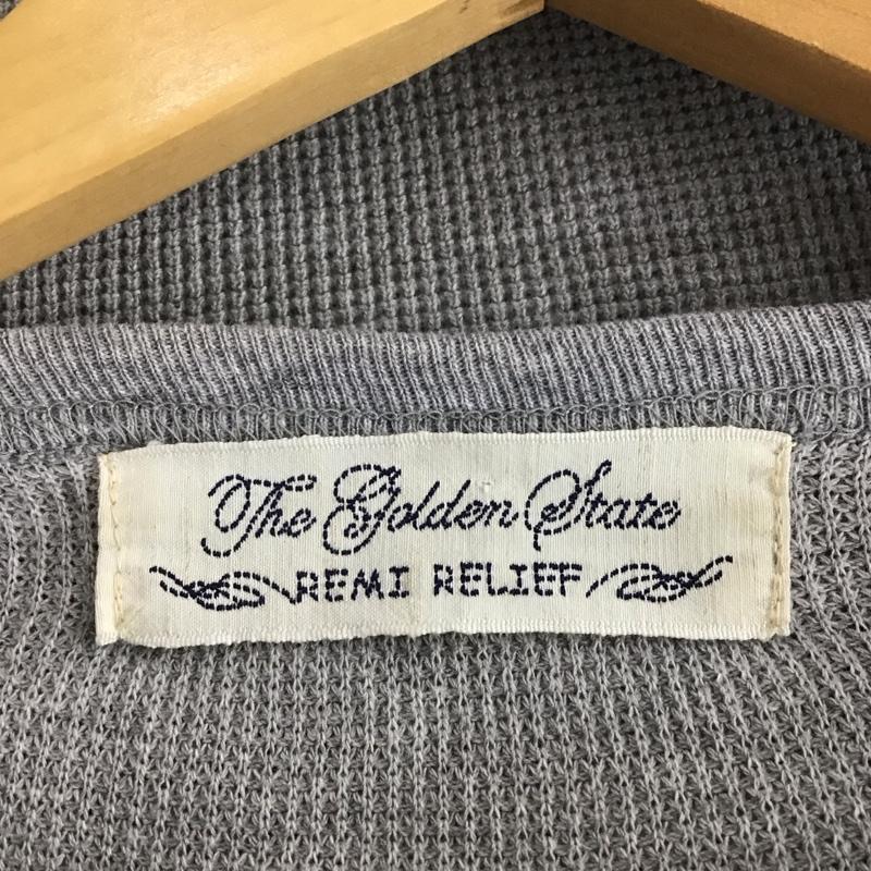 レミ レリーフ REMI RELIEF カットソー 長袖 長袖カットソー 無地カットソー クルーネック 無地 灰 / グレー /  メンズ USED 古着 中古 10142945