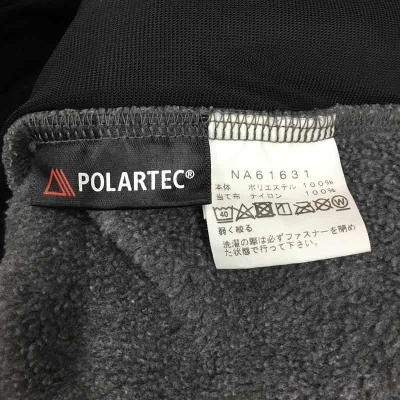 ザノースフェイス THE NORTH FACE ジャケット、上着 ジャンパー、ブルゾン NA61631 トレッキングフリースジャケット ジップアップジャケット アウター XL ロゴ、文字 黒 / ブラック / X 灰 / グレー /  メンズ USED 古着 中古 10106585