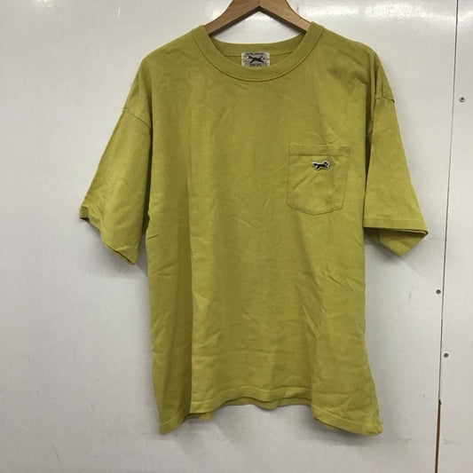 タウンクラフト TOWNCRAFT Tシャツ 半袖 半袖カットソー ポケットTシャツ クルーネックカットソー M ロゴ、文字 黄 / イエロー /  メンズ USED 古着 中古 10138409