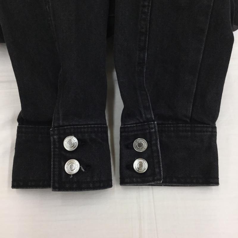 ザラ ZARA ワンピース ひざ丈スカート デニム地 L 無地 黒 / ブラック /  レディース USED 古着 中古 10138284