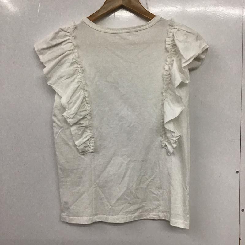 アイテムズ アーバンリサーチ ITEMS URBAN RESEARCH カットソー 半袖 IT35-21A012 フハクラッフルプルオーバー FREE 無地 白 / ホワイト /  レディース USED 古着 中古 10137383