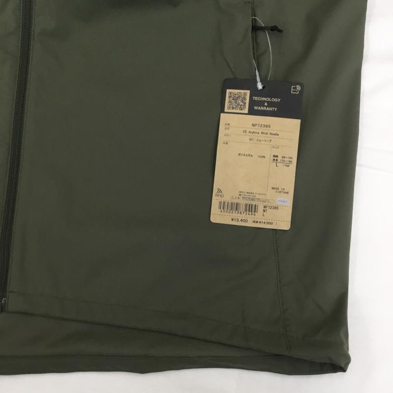 ザノースフェイス THE NORTH FACE ジャケット、上着 ジャケット、ブレザー ES Anytime Wind Hoodie ES エニータイムウインドフーディ NP72385 タグ付 L ロゴ、文字 カーキ / カーキ /  メンズ USED 古着 中古 10108111